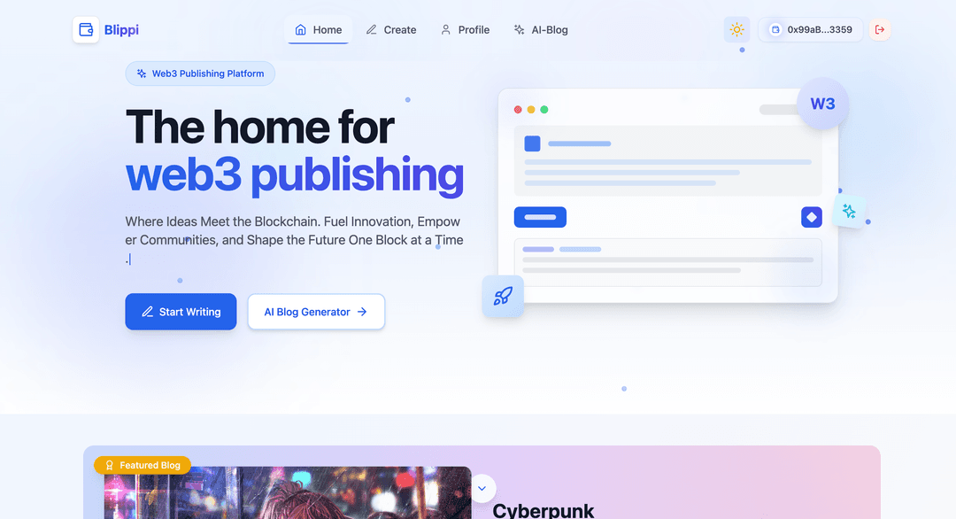 Web 3.0 based Blog Website